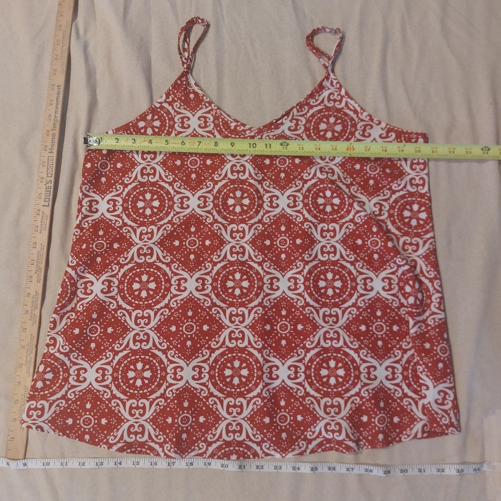 Red Patterned Women's Top